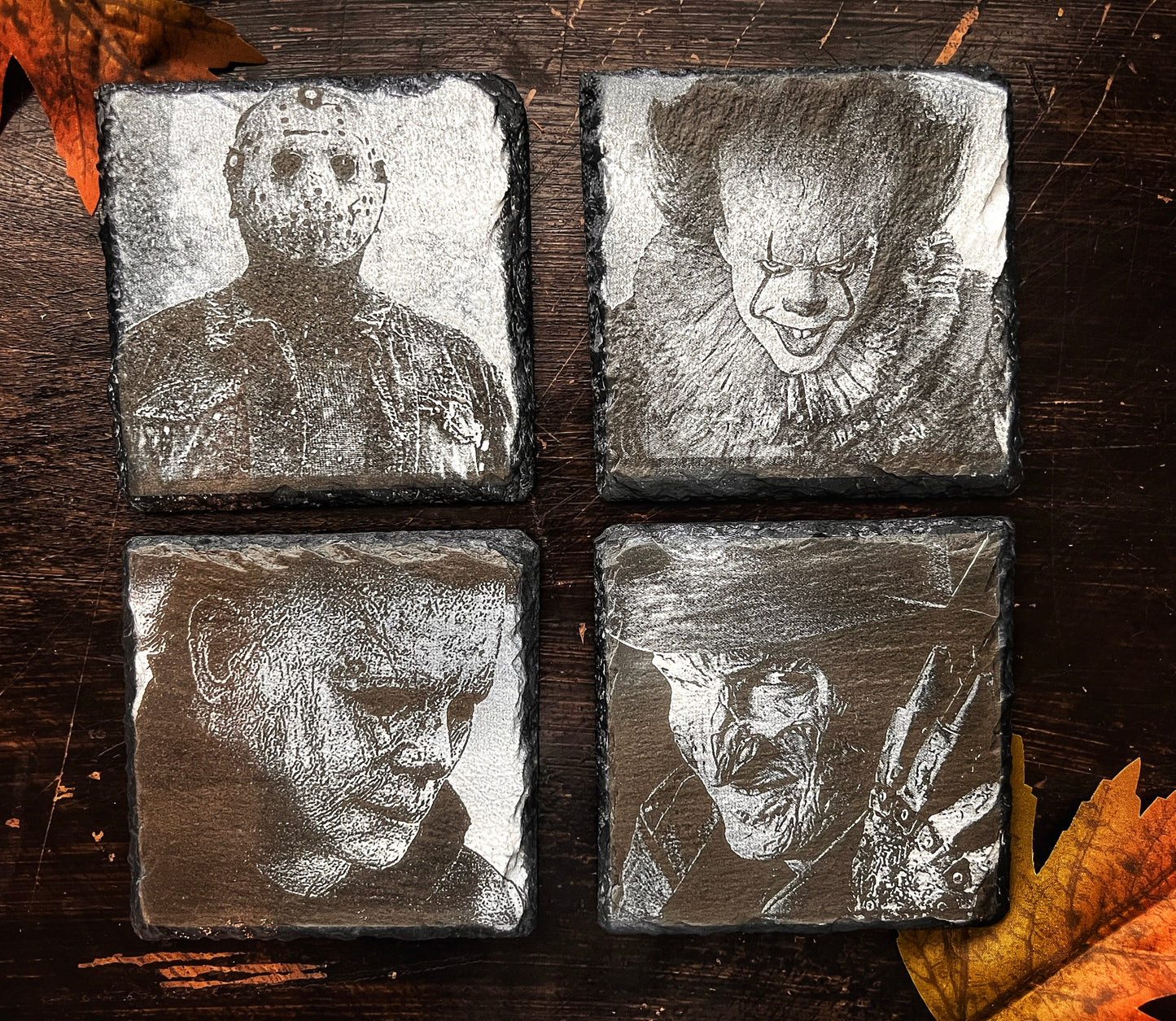 Halloween-Horror Slate Coasters