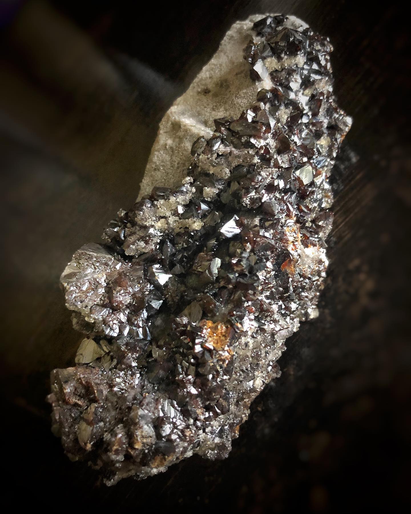 Calcite & Sphalerite on Dolomite Matrix