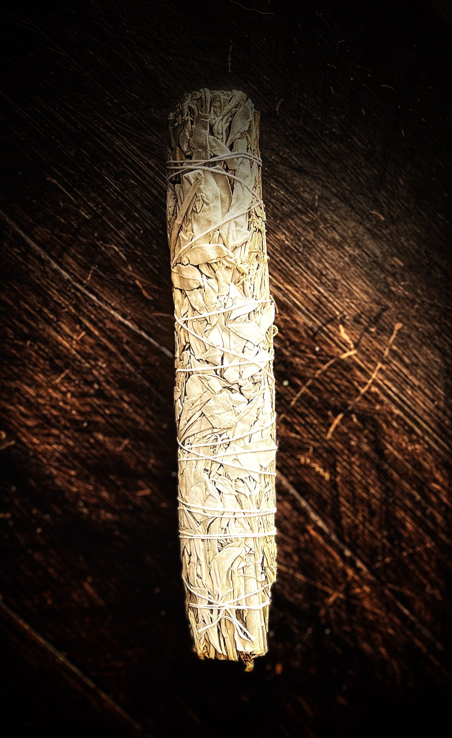 White and Blue Sage Smudge 8-9”